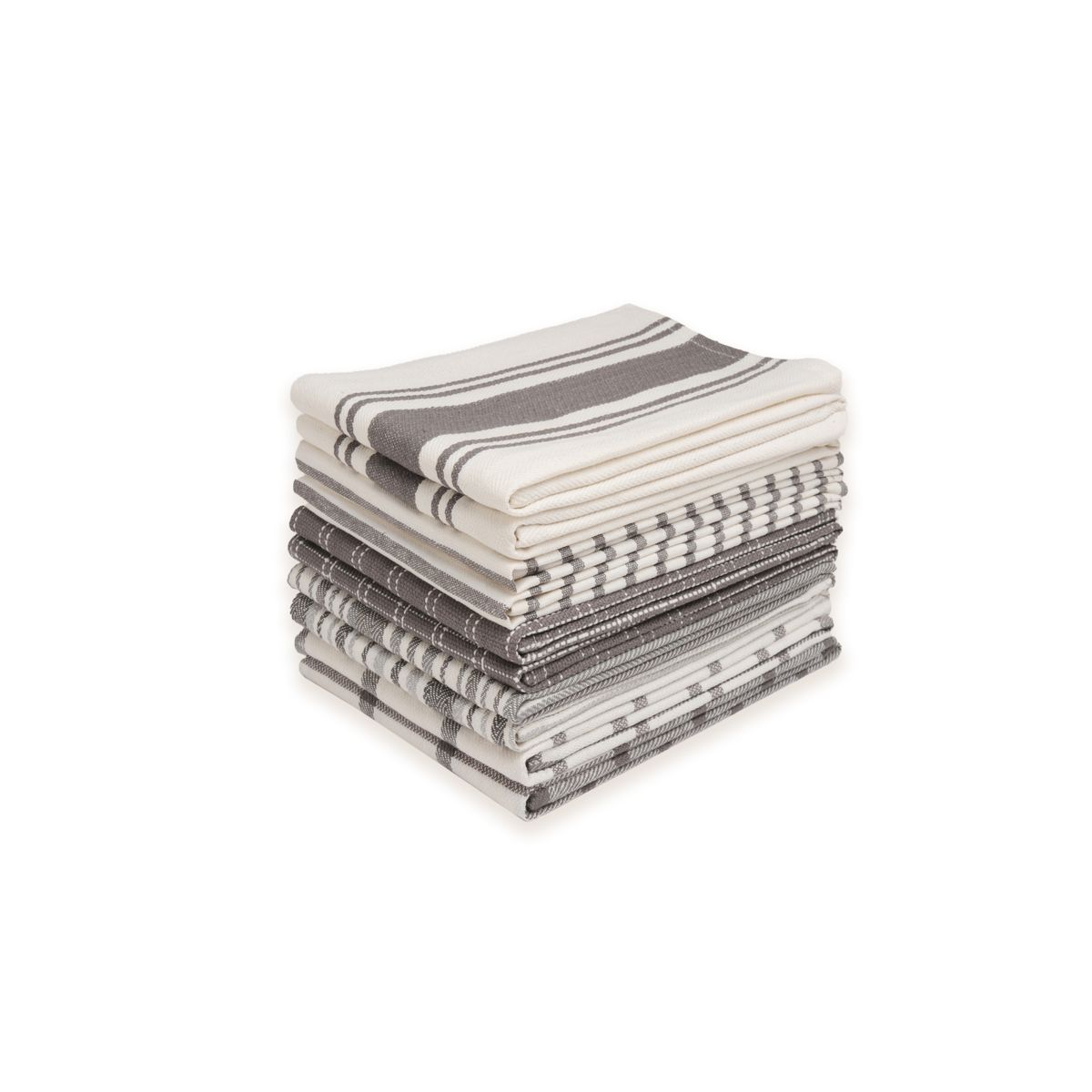 Dan River® Cotton Flat Kitchen Towel (10-Pack) - Dan River 10 Pack Cotton Towel Gray