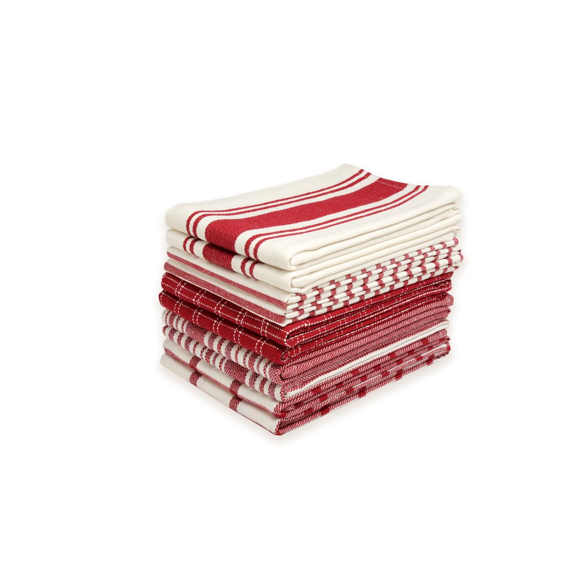 Dan River® Cotton Flat Kitchen Towel (10-Pack) - Dan River 10 Pack Cotton Towel Red