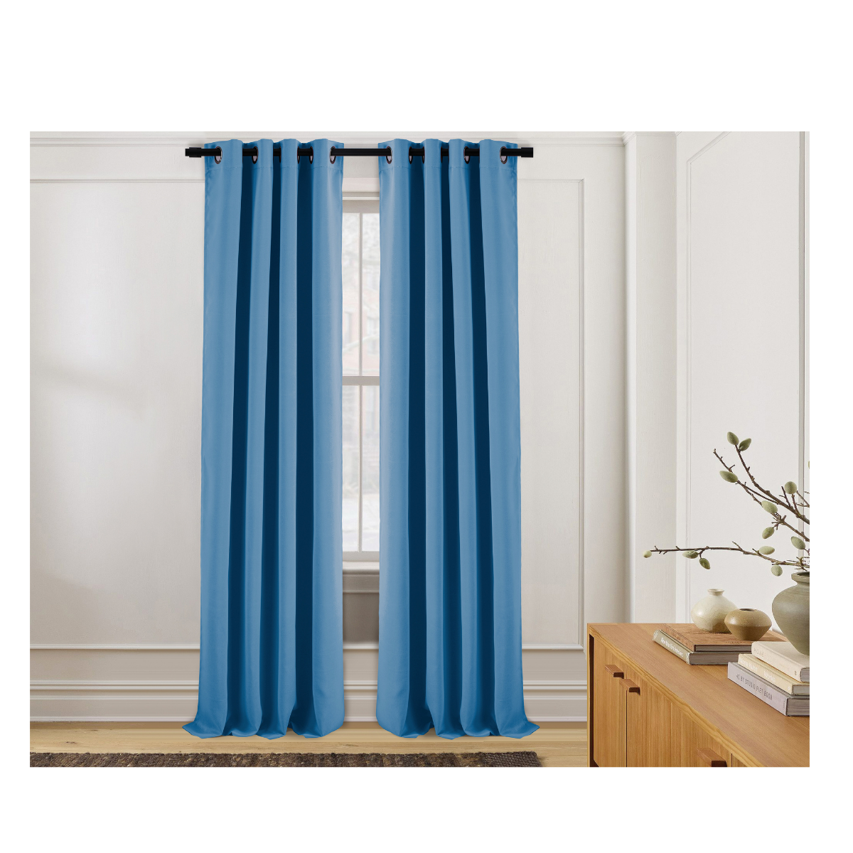 55 x 84-Inch Solid Thermal Blackout Panels (Set of 2) - Blue