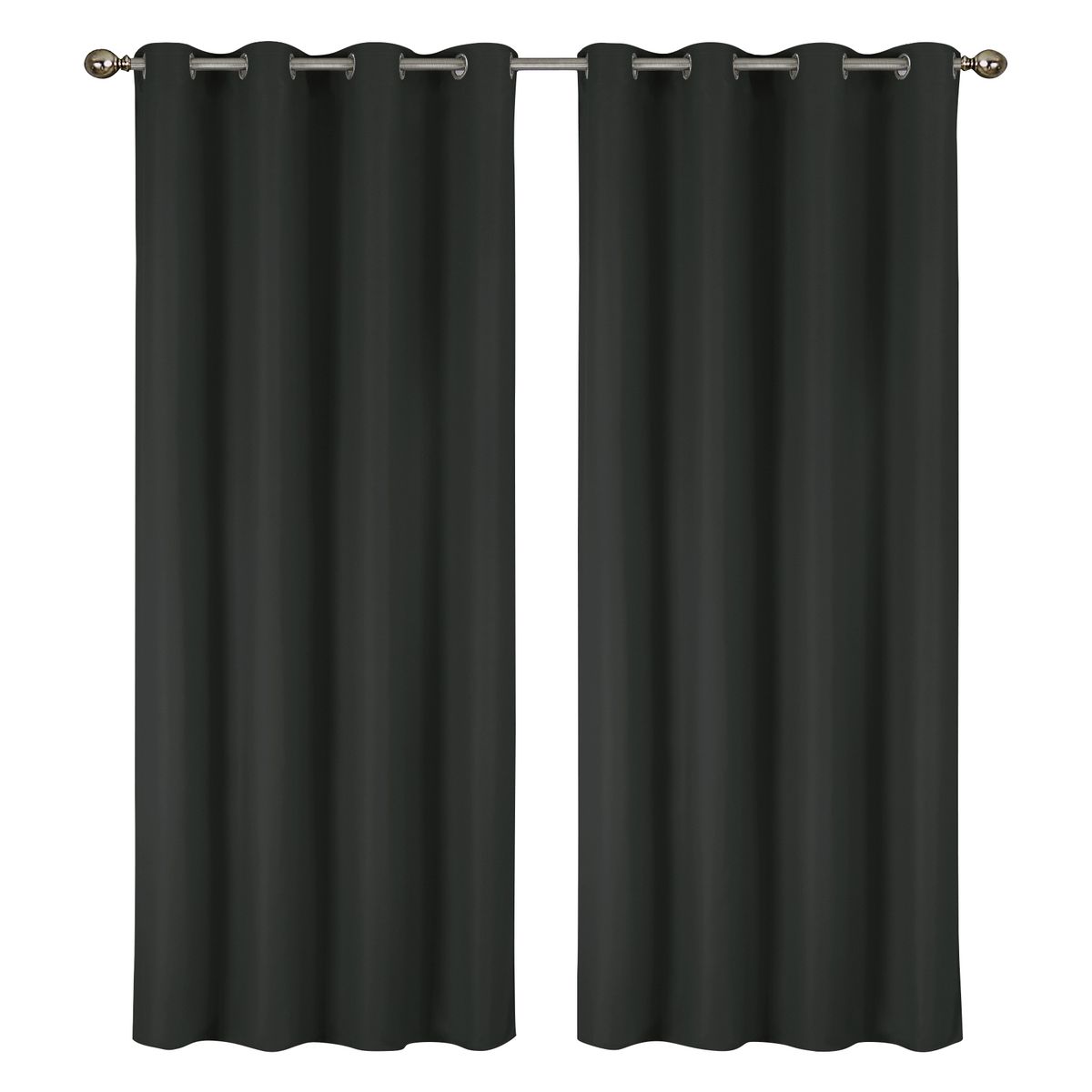 55 x 84-Inch Solid Thermal Blackout Panels (Set of 2) - Black