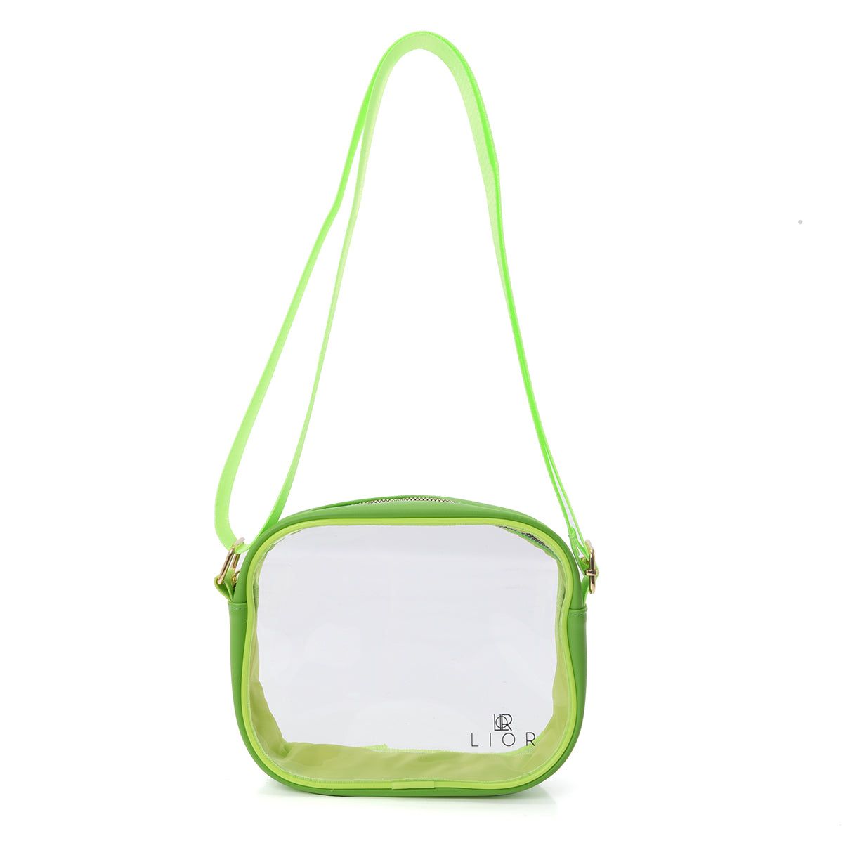 Lior™ Stadium-Approved Clear Crossbody Purse Bag with Adjustable Strap - Green