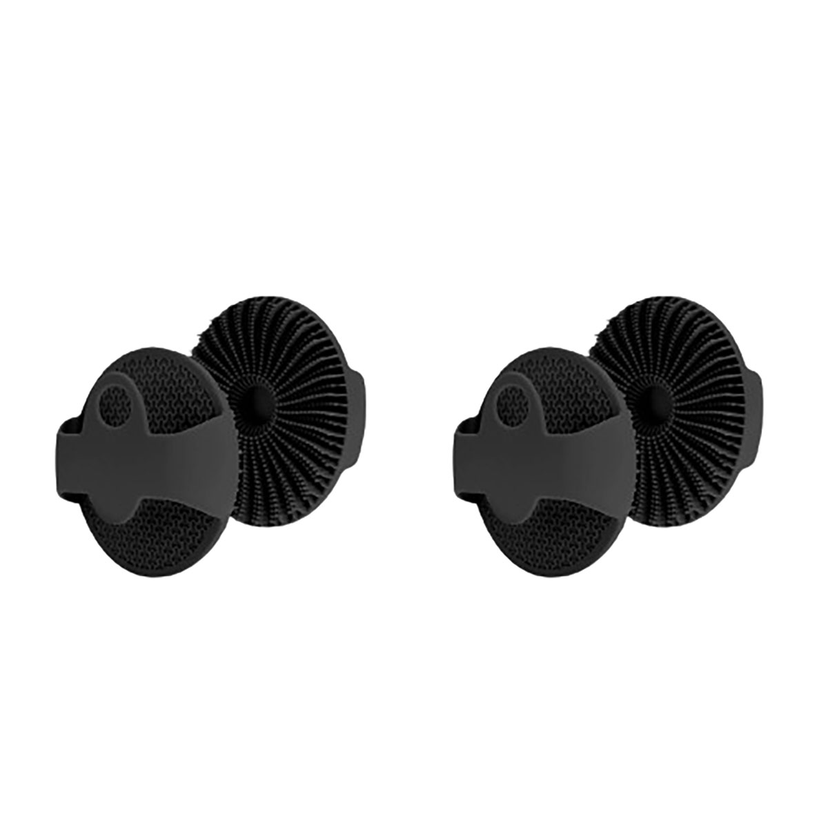 Antimicrobial Silicone Body Scrubber for Sensitive Skin (2-Pack) - Black