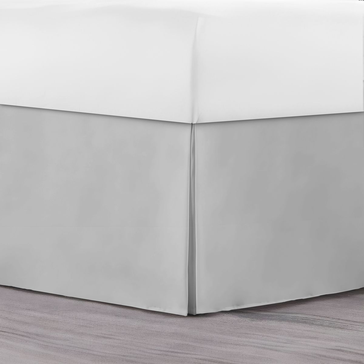 16-Inch Tailored Bed Skirt - Cal King Grey