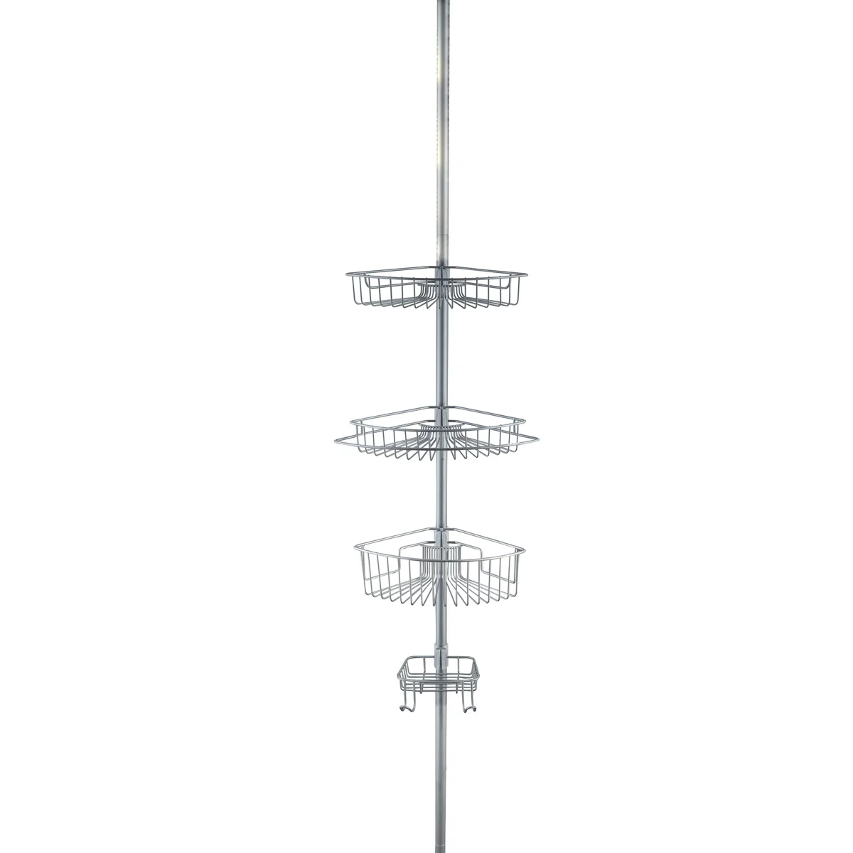 4-Tier Corner Rustproof Shower Caddy - Satin Gray