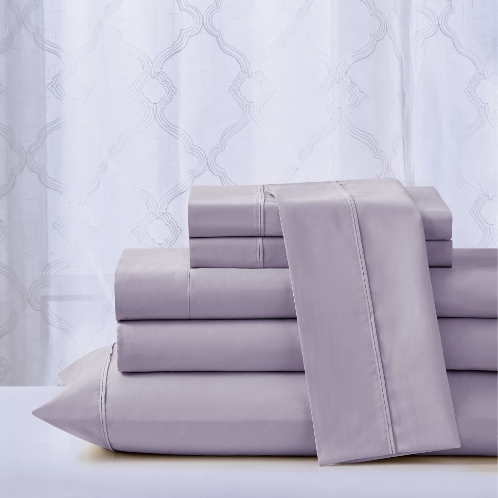 6-Piece CoolMax Ultra-Soft Sheet Set by Kathy Ireland&reg; - King - Lavender