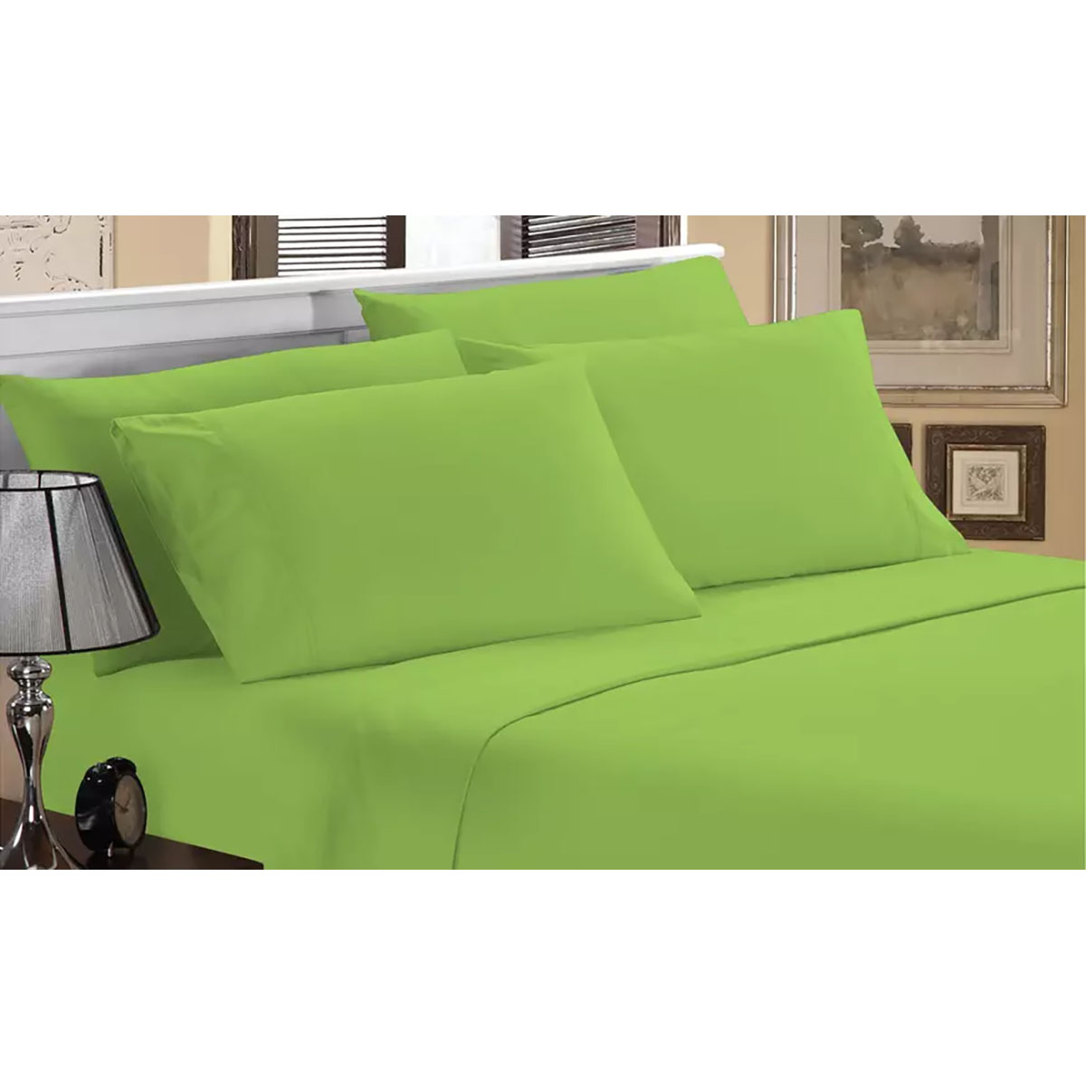 Luxury Home Ultra-Soft Bamboo-Blend Sheets - Queen - Sage