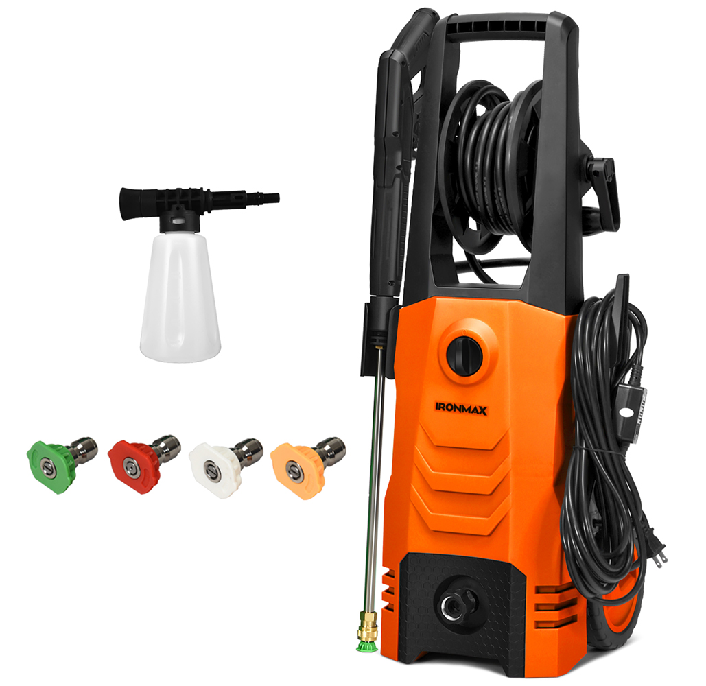 IronMax™ 3500PSI Electric Pressure Washer with Soap Gun - Orange