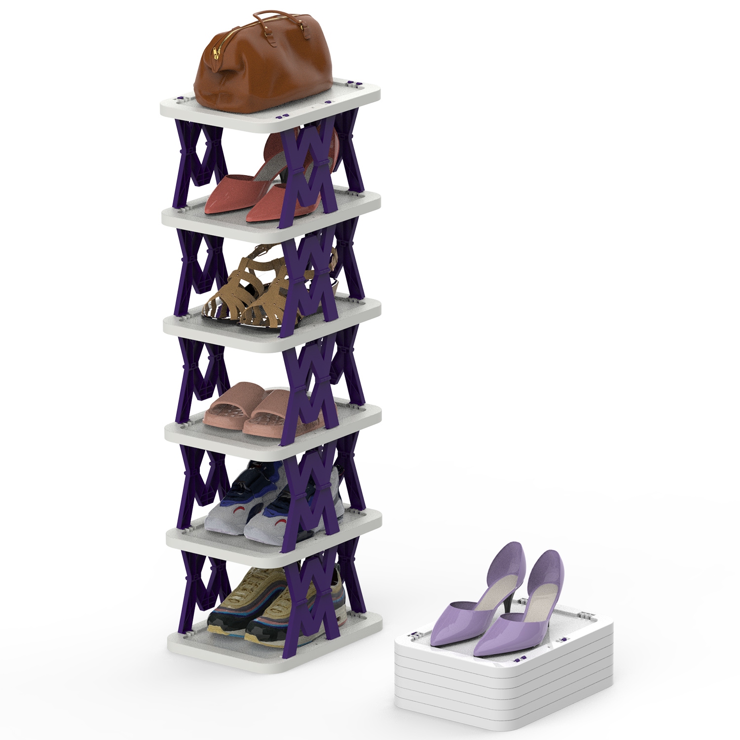 NewHome™ 6-Tier Narrow Shoe Rack - NewHome 6-Tier Narrow Shoe Rack P