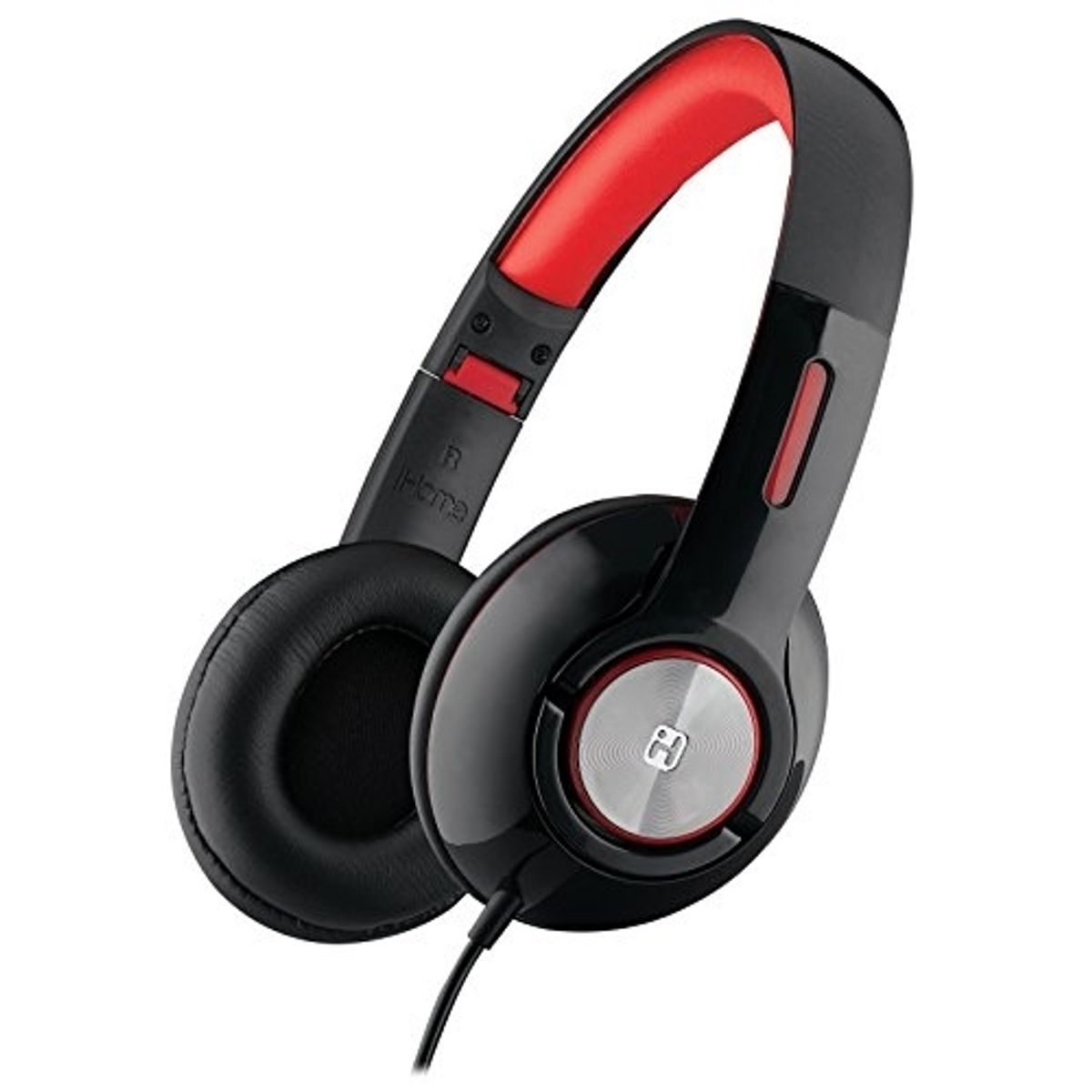 iHome iB45BC OnEar Foldable Headphones with Pouch  iHome Onear Headphones RedBlack
