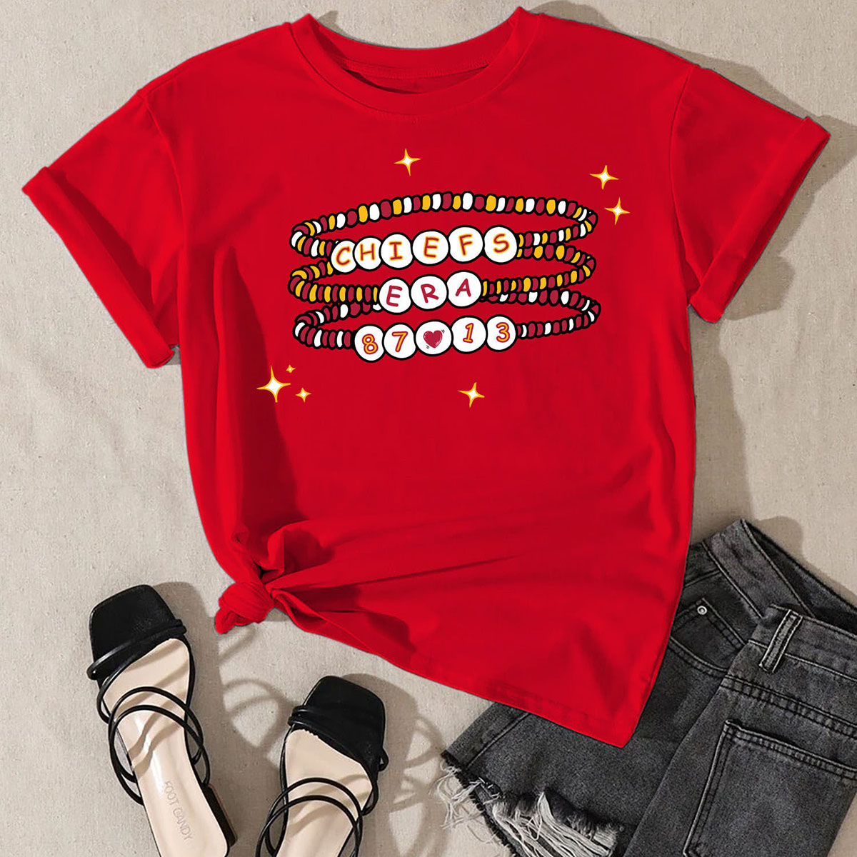 Women's Kansas City Football Love ERA T-Shirt - Chiefs ERA - Red / L