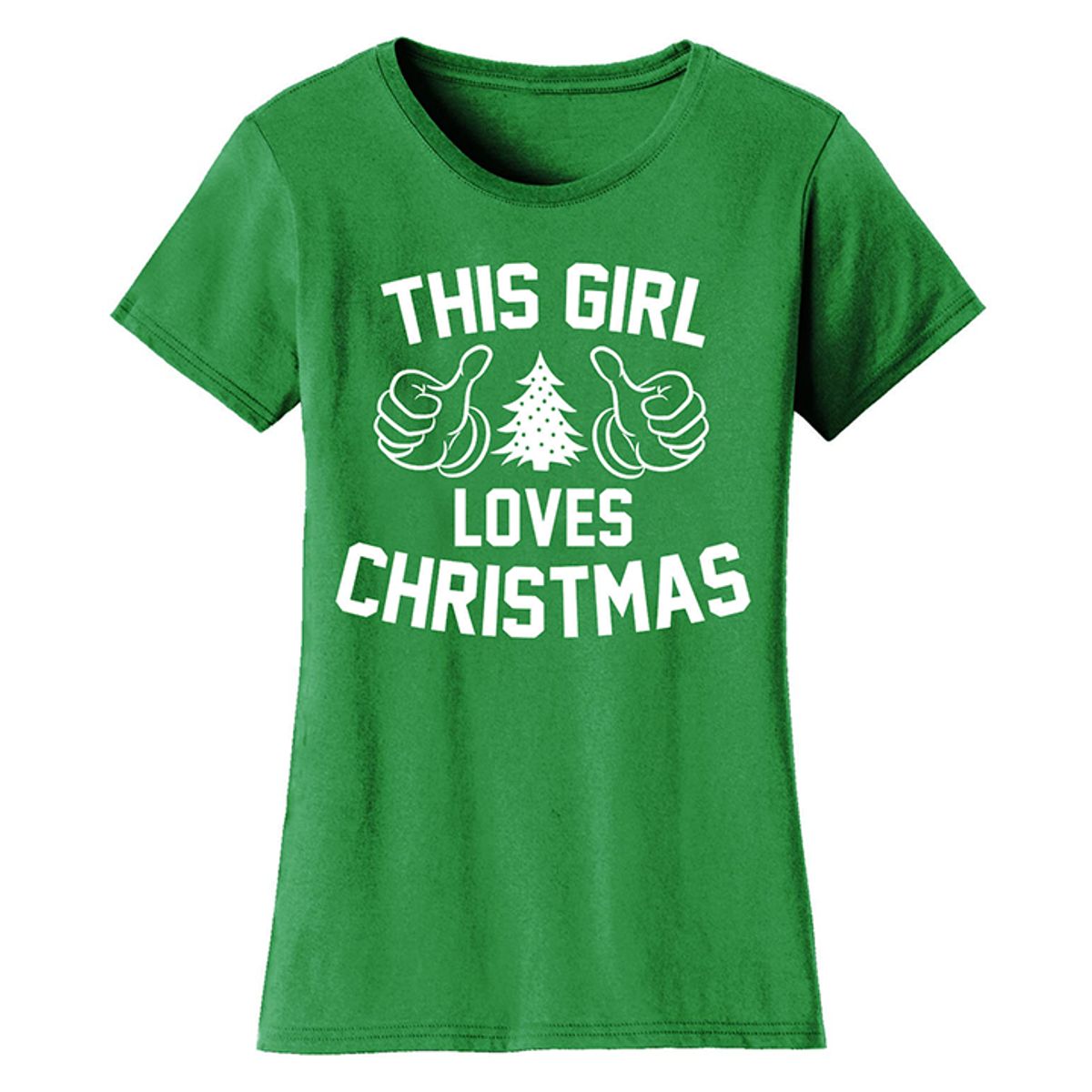 Women's Best Mom Christmas T-Shirts - This Girl Loves Christmas - Kelly Green / 2XL