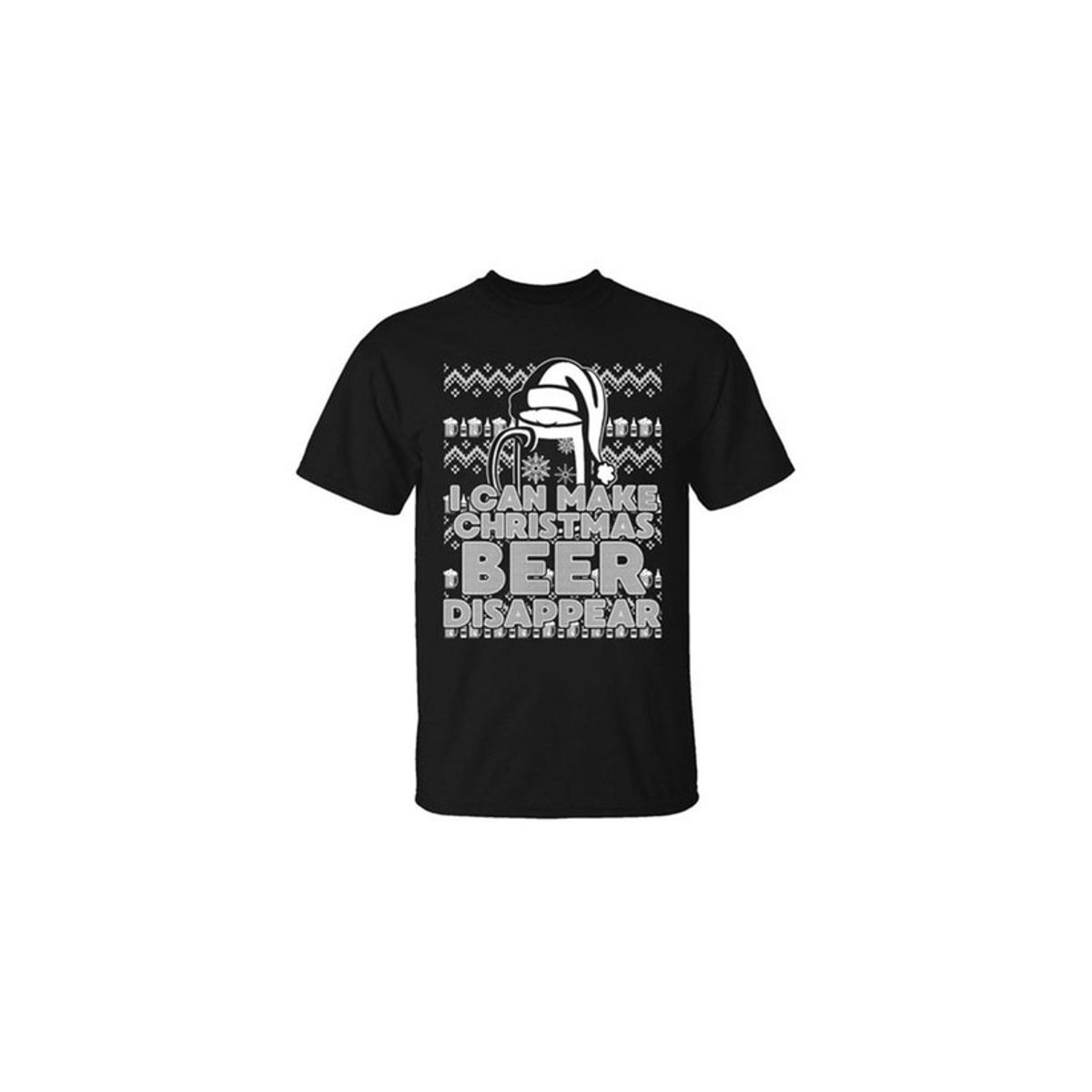 Christmas Sweater Men's T-Shirts II  - Beer Disappear / Black / MD