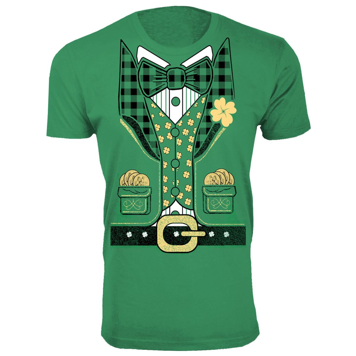 Men's St. Patrick's Day T-Shirts    - Men's St. Patrick's Day Lucky T-Shirts - Leprechaun Suit - Kelly Green / XL