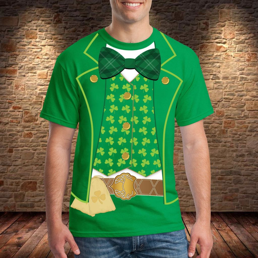 Men's Irish Love St. Patrick's Day T-Shirt - Large - Leprechaun Suit