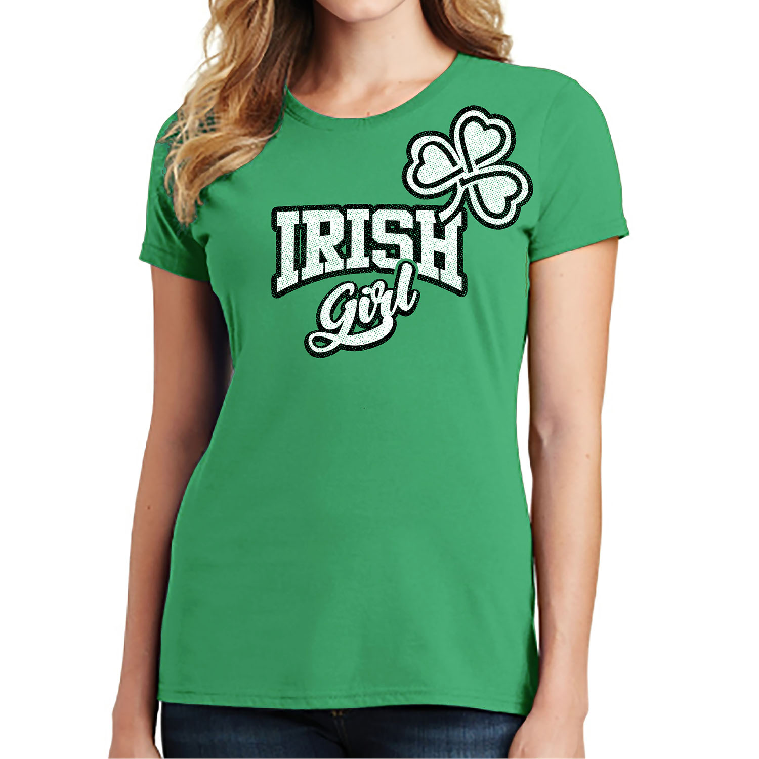 Women's St. Patrick's Day Lucky T-Shirts - Irish Girl - 2XL