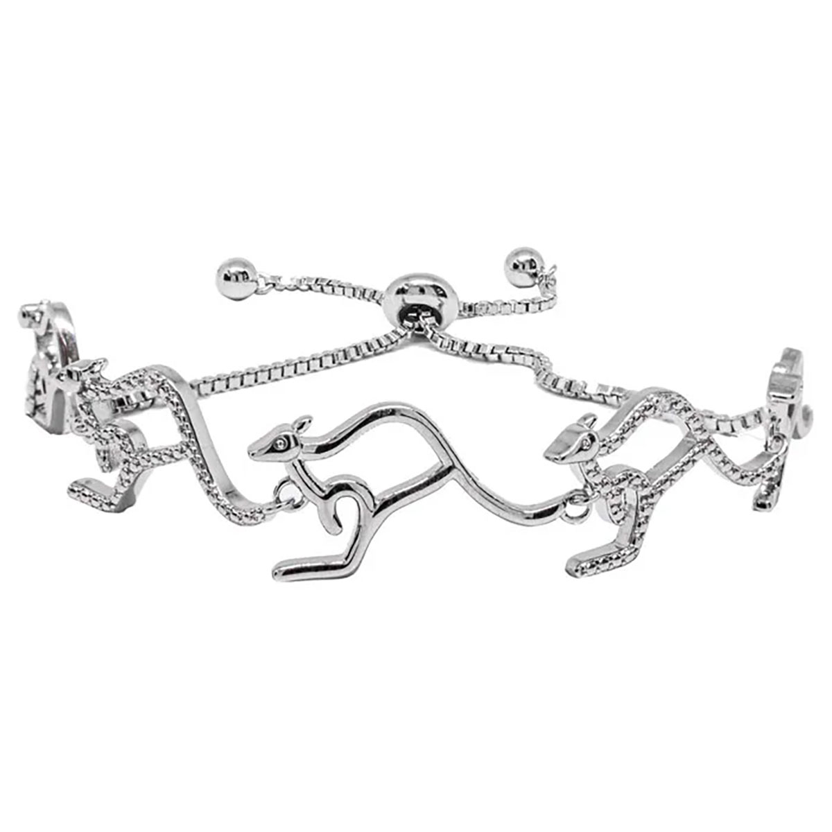 Diamond Accent Animal Adjustable Bolo Bracelet  Diamond Accent Kangaroo Bolo Bracelet