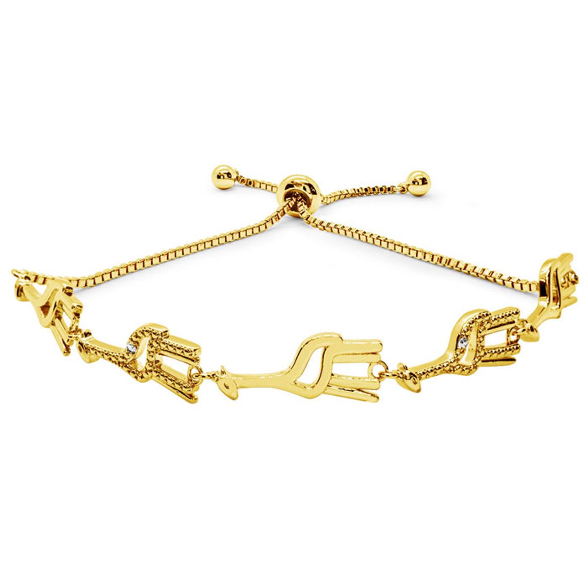 Diamond Accent Animal Adjustable Bolo Bracelet  Diamond Accent Giraffe Bolo Bracelet YG