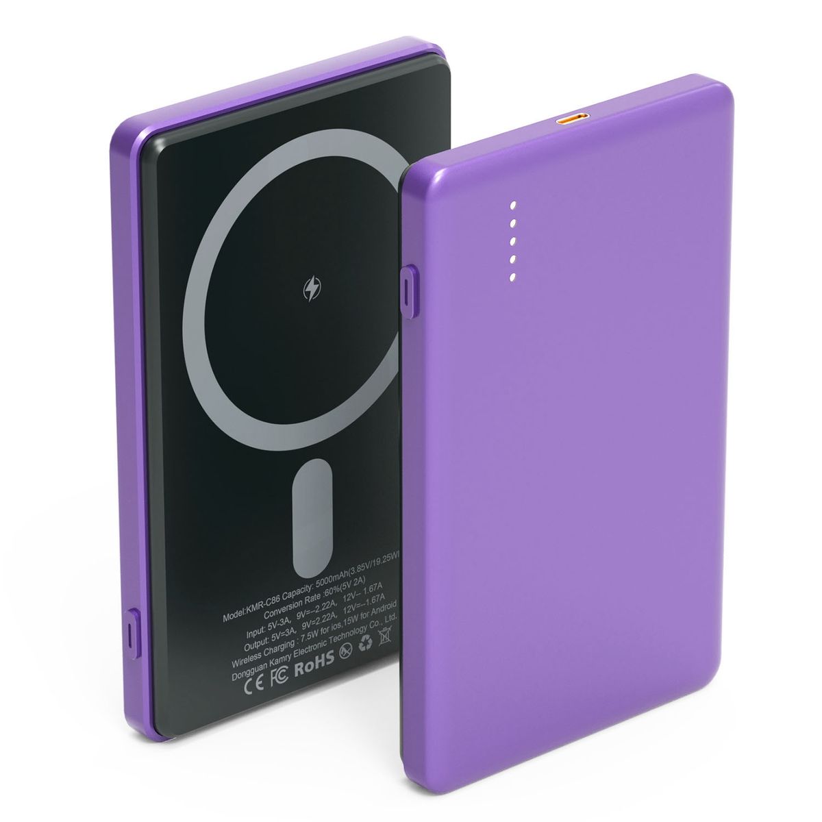 Photos - Charger Powermaster ™ 5000mAh Wireless Power Bank - 5000mAh Power Bank Purple PAPOWERBANKGPCT4889 (PURPLE)