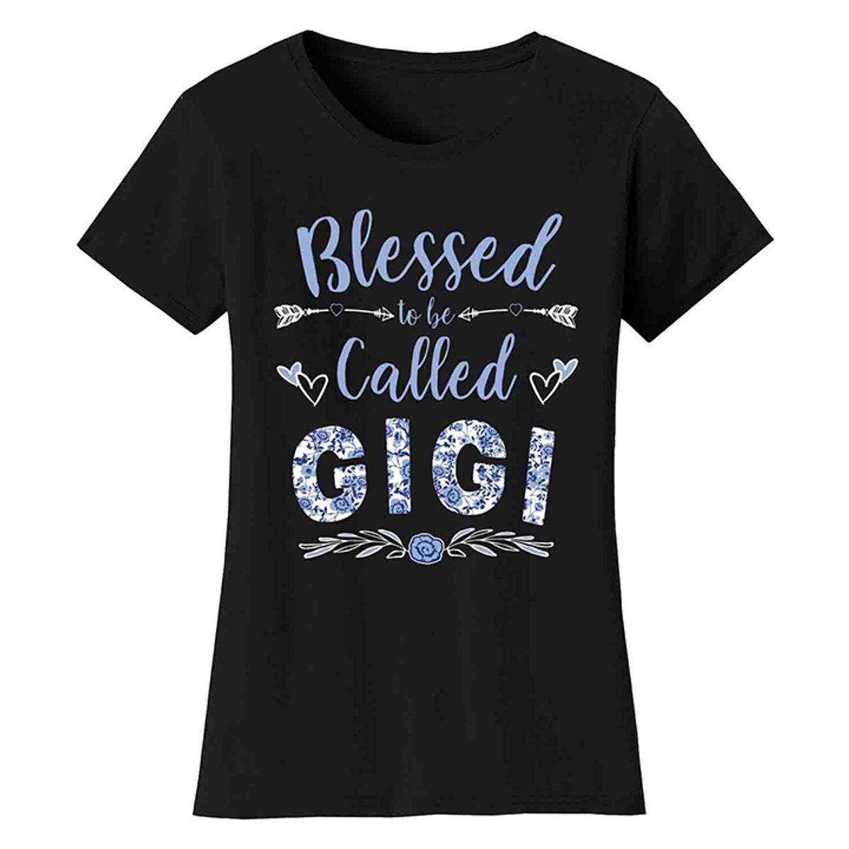 Women's Floral Mother's Day T-Shirts - Gigi - Black / L-image-SKU257790