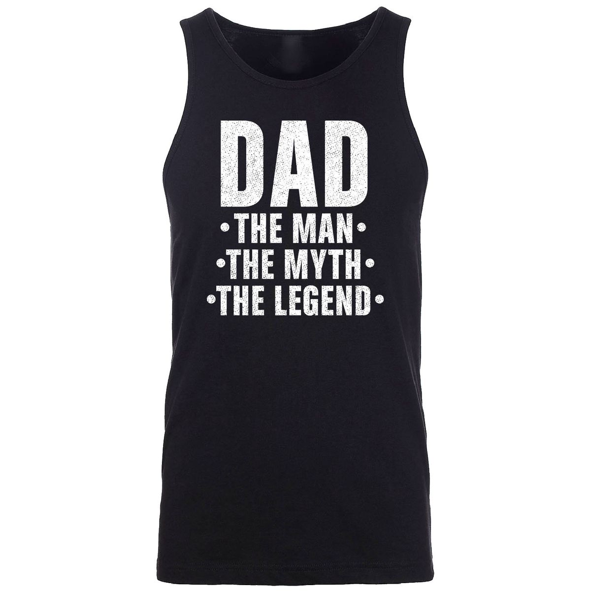 Men's Best Father's Day Ever Tank Top - DAD The Man The Myth The Legend - Black / 2XL