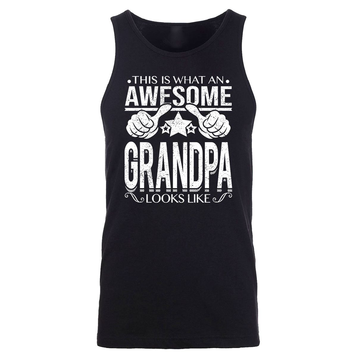 Men's Awesome Dad Grandpa Father's Day Tank Top - Men's My Favorite Awesome Father's Day Tank Top - This is What An Awesome GRANDPA Looks Like - Black