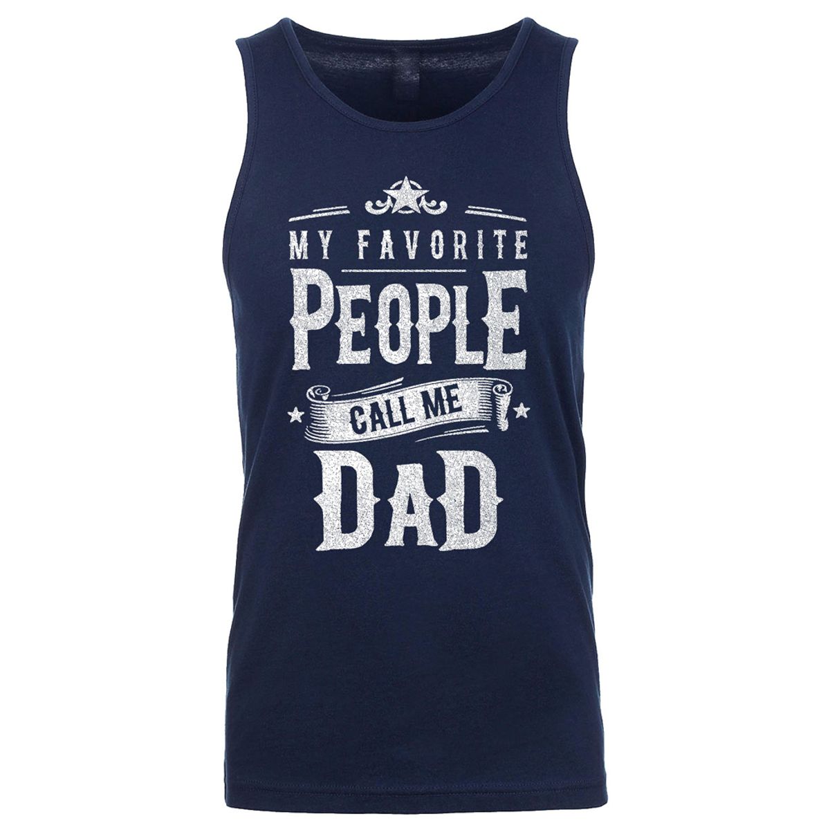 Men's Awesome Dad Grandpa Father's Day Tank Top - Men's My Favorite Awesome Father's Day Tank Top - My Favorite People Call Me DAD - Navy / M