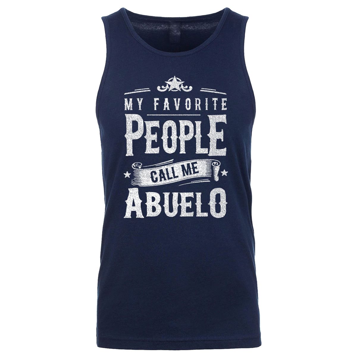 Men's Awesome Dad Grandpa Father's Day Tank Top - Men's My Favorite Awesome Father's Day Tank Top - My Favorite People Call Me ABUELO - Navy / M