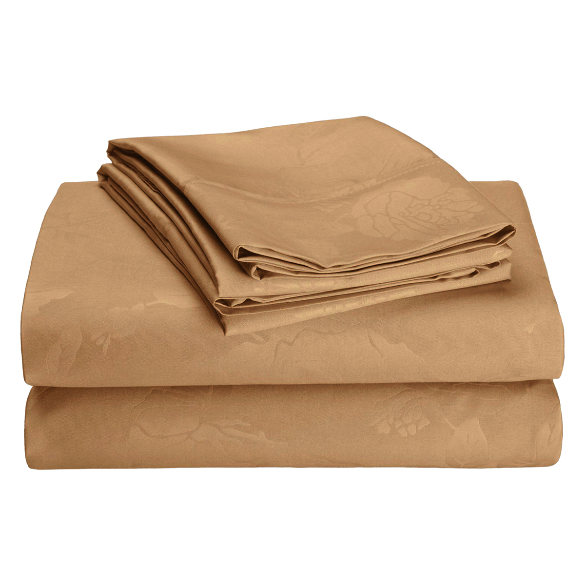 Buttery Soft Deep Pockets Embossed Full Bed Sheet (4-Piece Set) - Taupe - Full