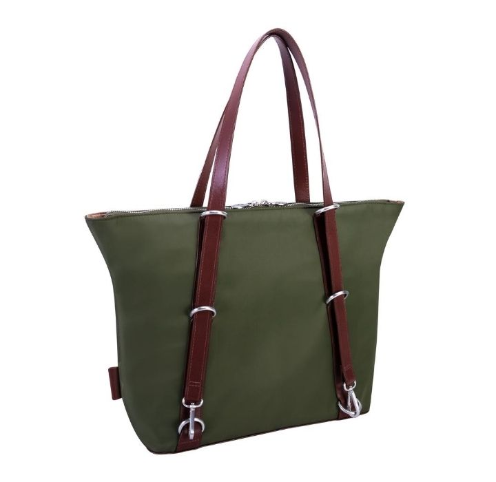 McKlein USA 18481 Dylan 3-In-1 Nylon Convertible Backpack Tote, Green