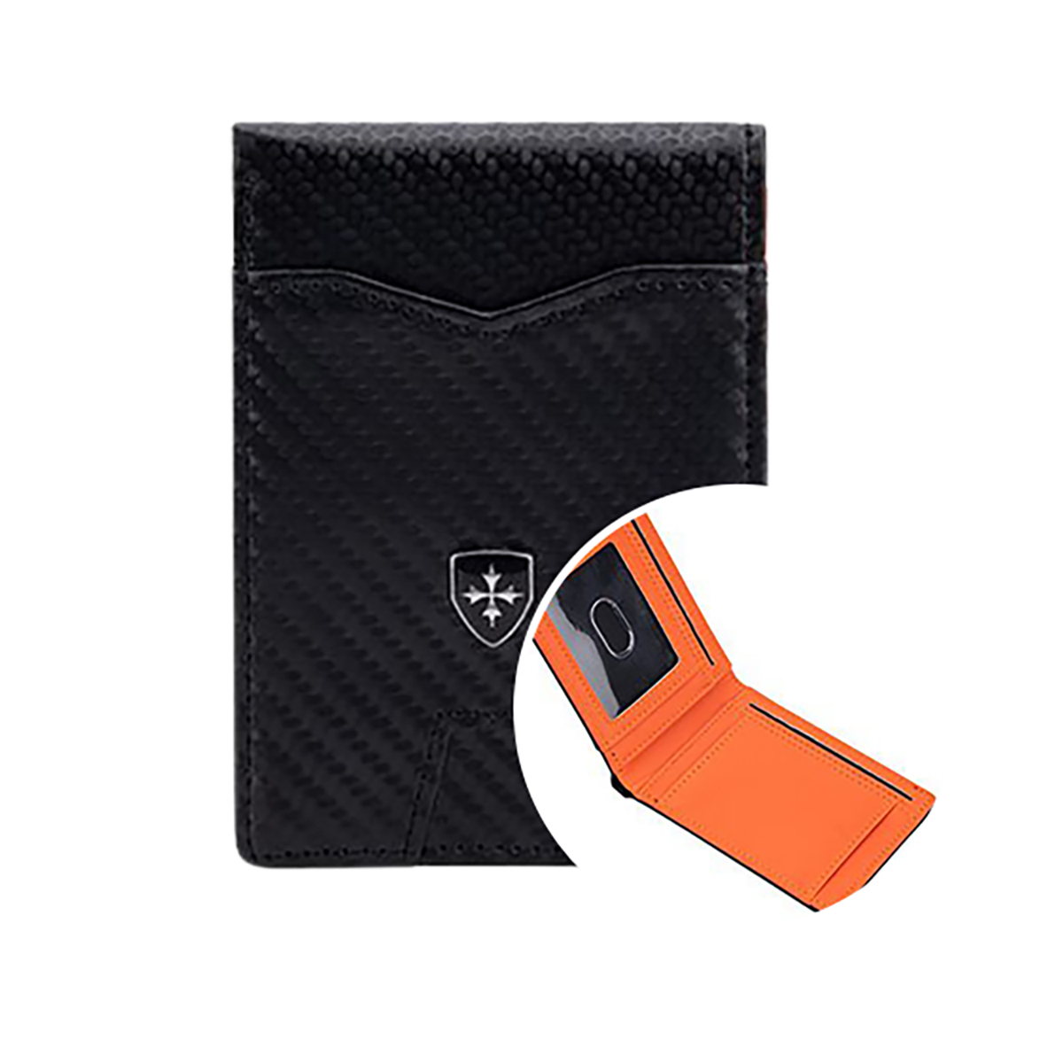 The Gentleman RFID Wallet - Black+Orange