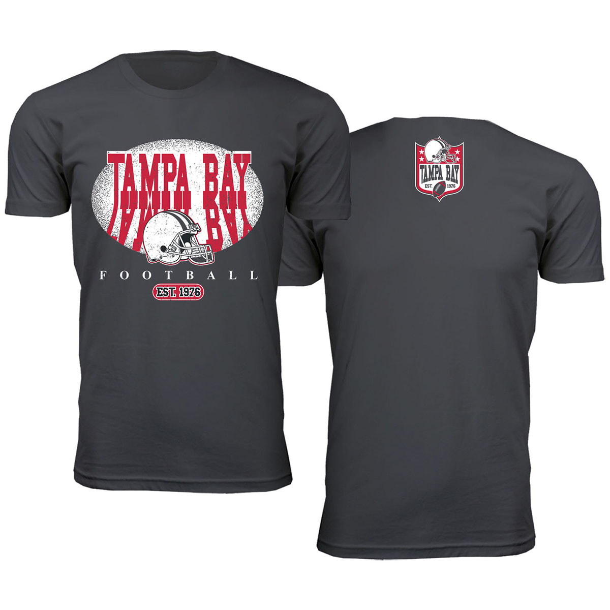 Men's Football Shadow T-Shirt - Tampa Bay - Charcoal / S