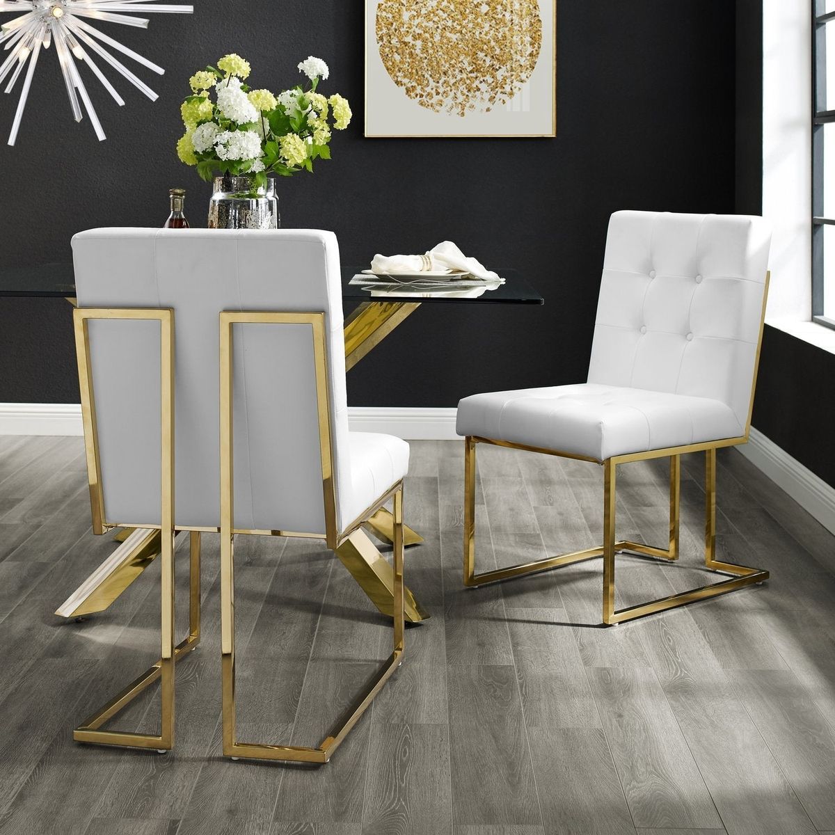Vanderbilt Armless Dining Chair (Set of 2) - Leather White