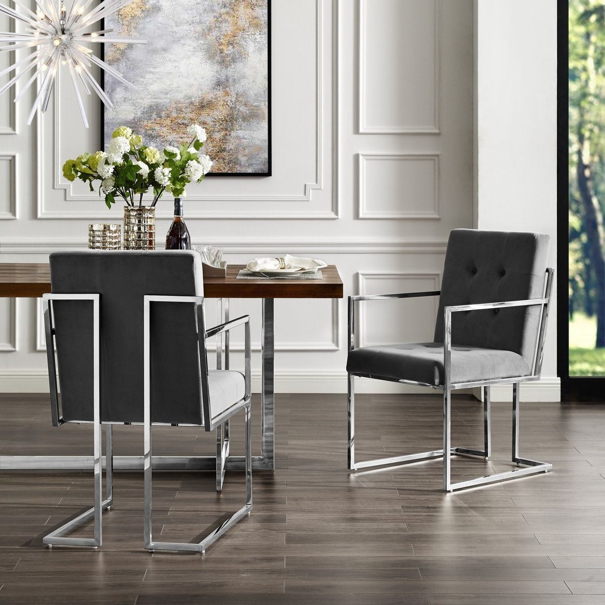 Vanderbilt Dining Chair (Set of 2) - Velvet Grey