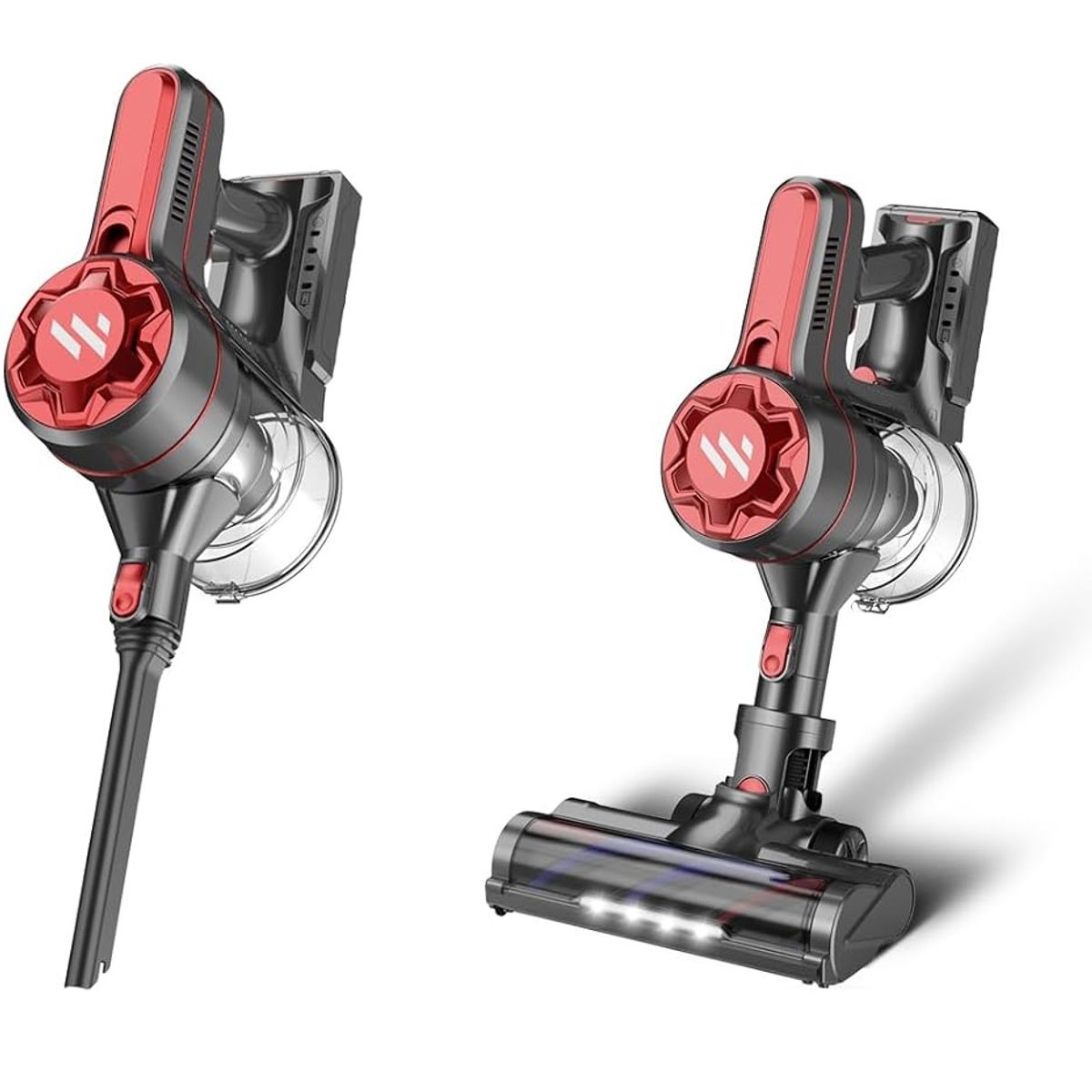 Zoker™ Cordless Stick Vacuum Cleaner with High-Speed Brushless Motor - Red