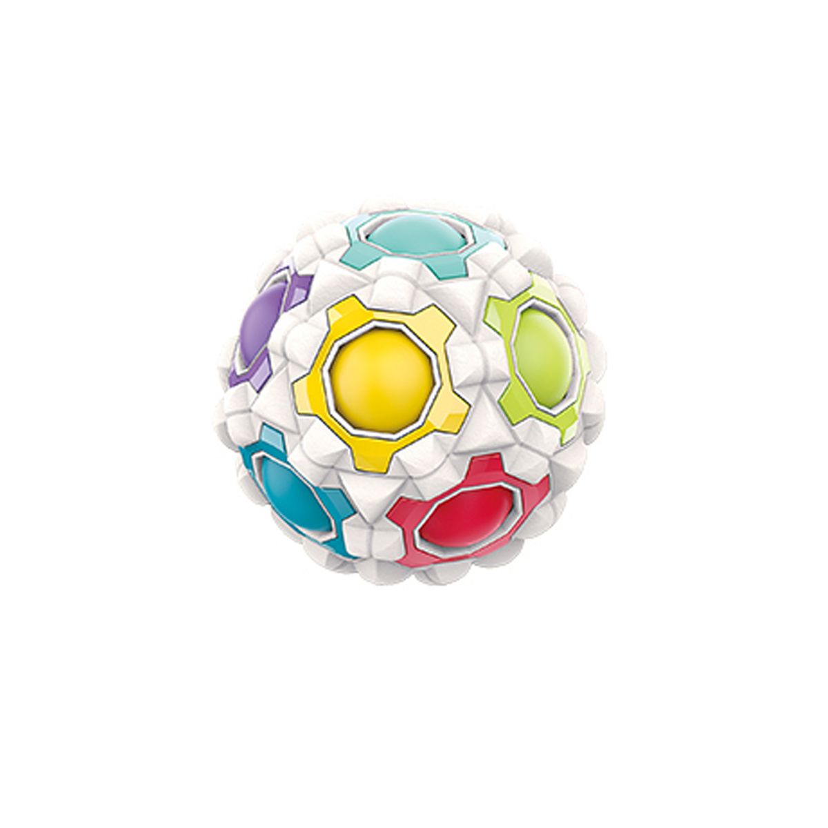 Finger-Top Massage Fidget Puzzle Ball Spinner - White-image-SKU11253201