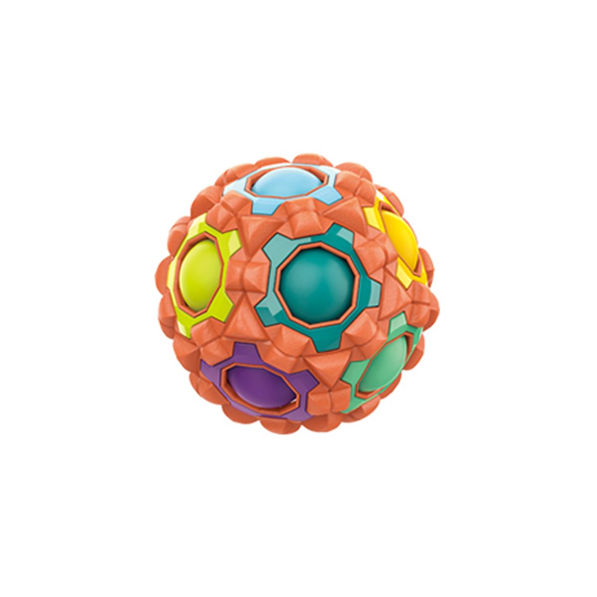 Finger-Top Massage Fidget Puzzle Ball Spinner - Orange