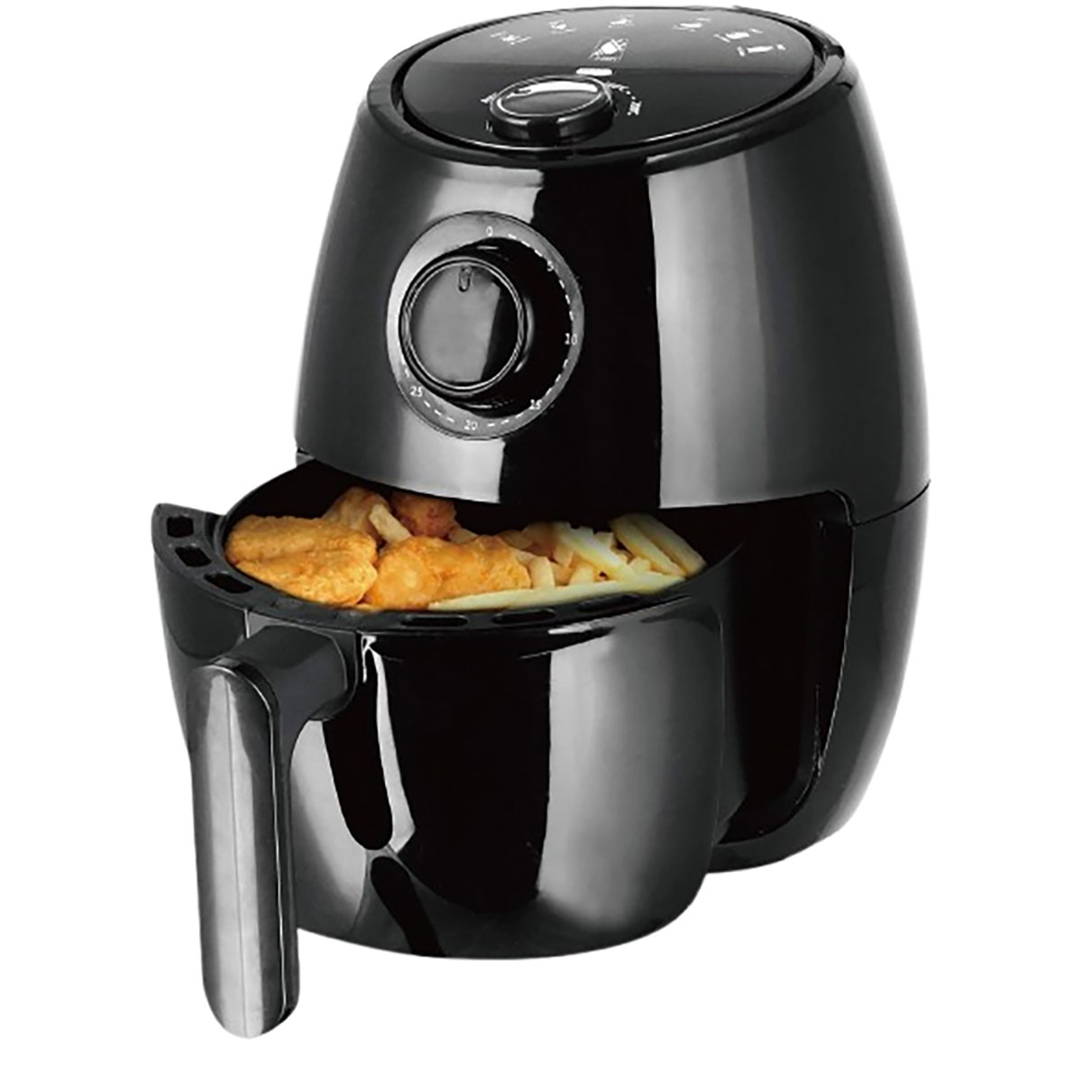 2-Quart Cool Touch Digital Display Air Fryer - Black