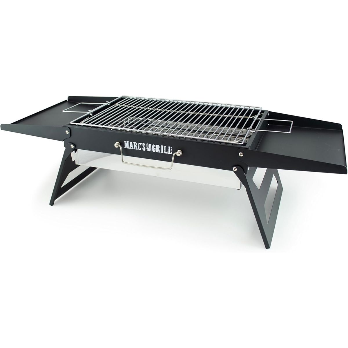Folding Portable Charcoal Grill - Black