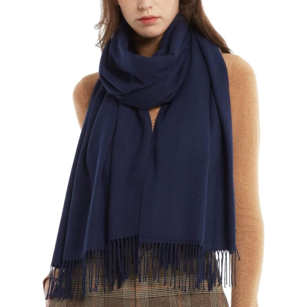 Women's Oversized Pashmina Scarf - Blue