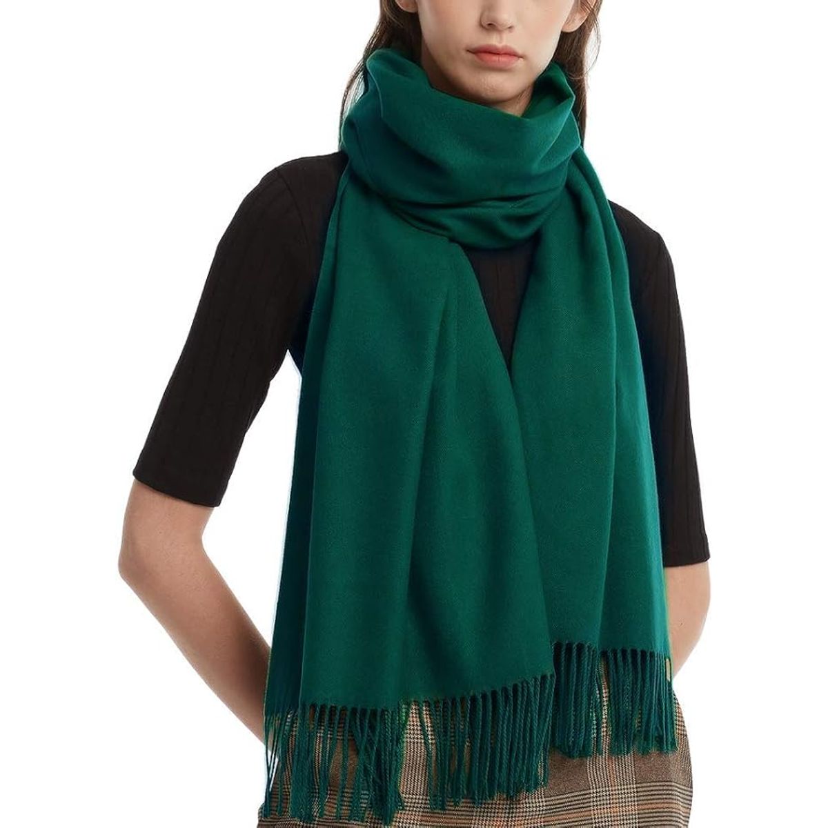 Women's Oversized Pashmina Scarf - Green