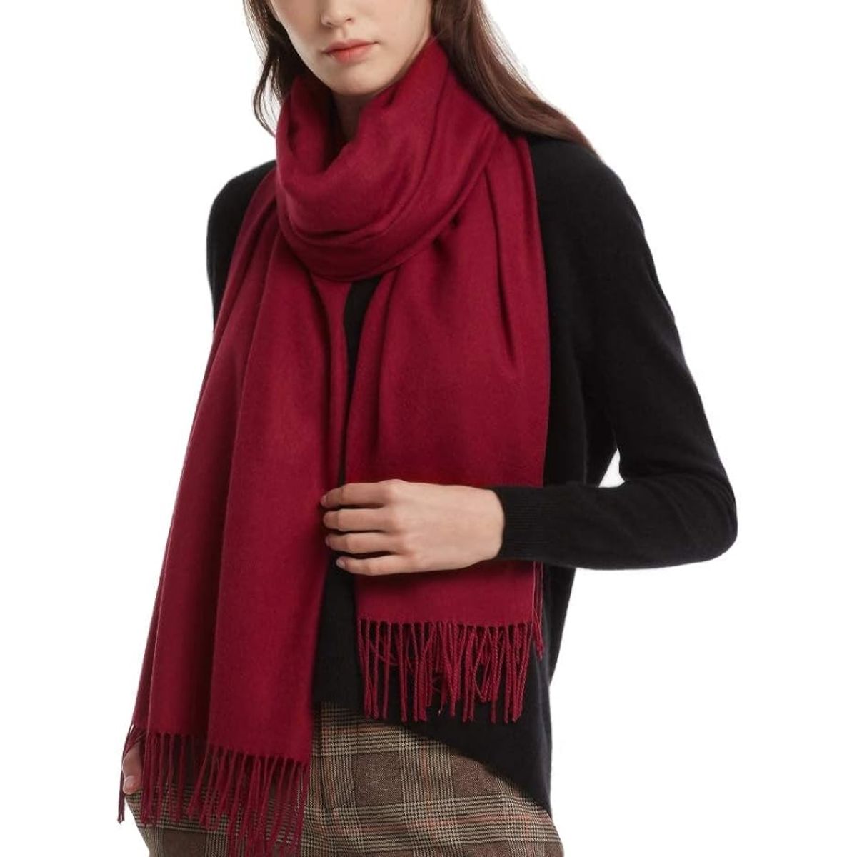 Women's Oversized Pashmina Scarf - Red