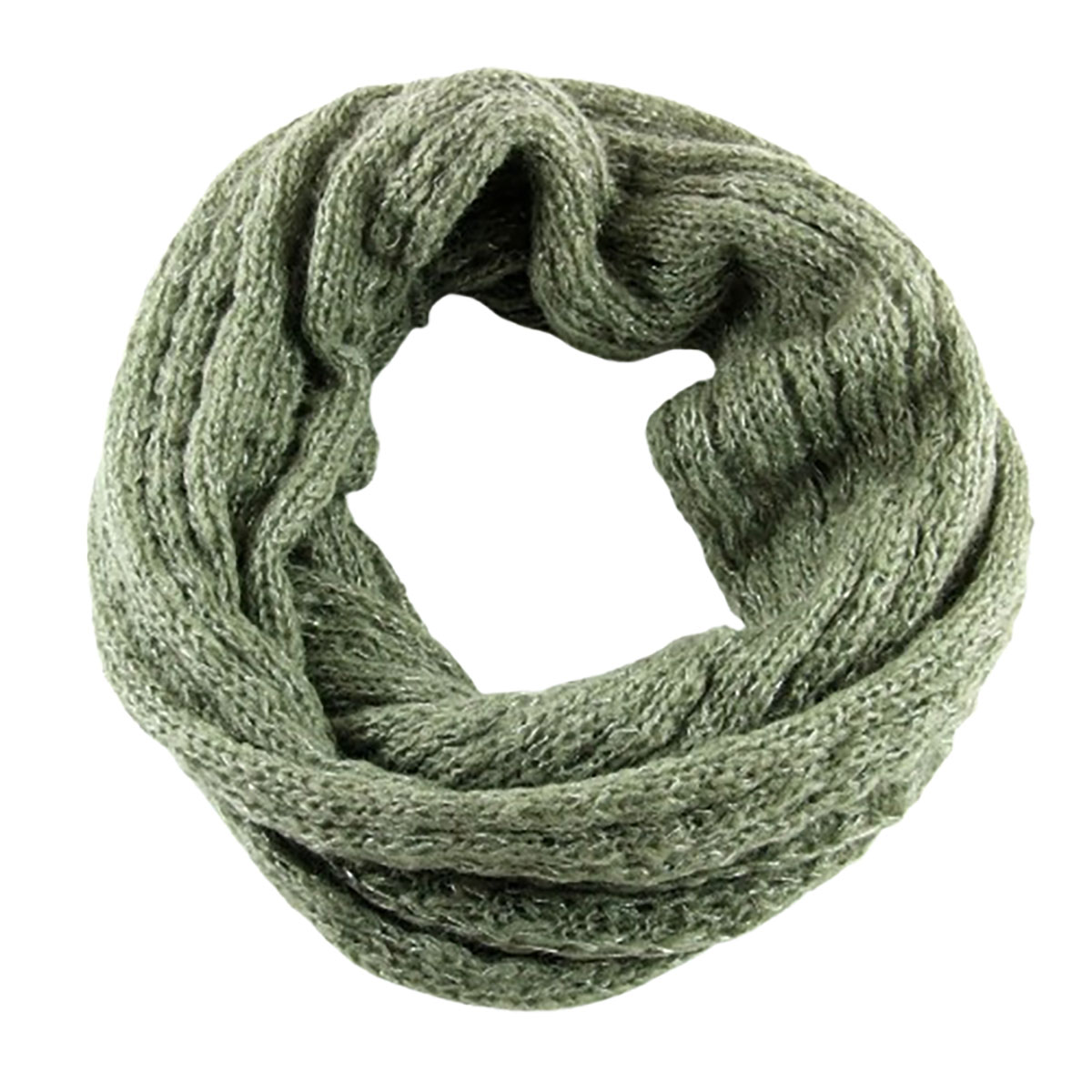 Earthtones Infinity Scarf - Sage
