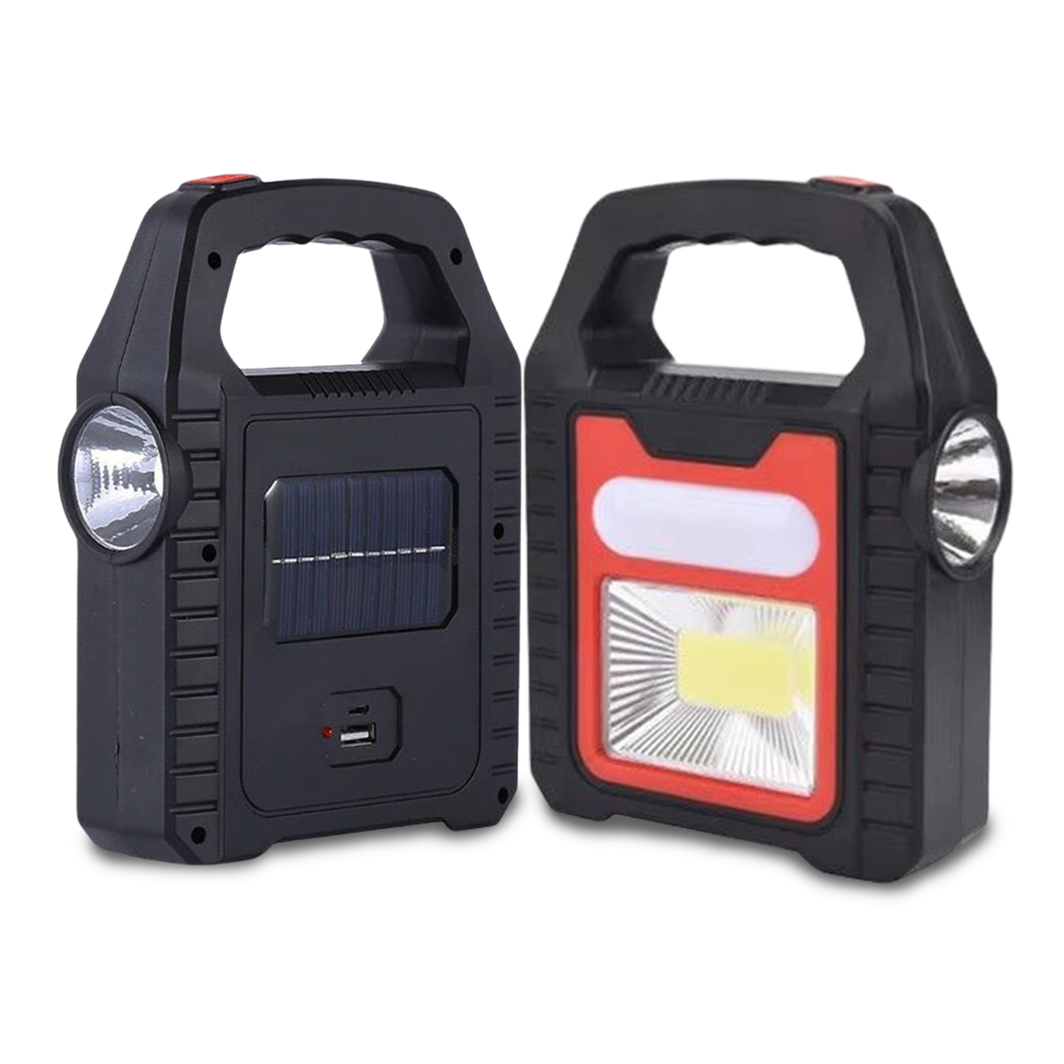 Multi-functional Portable Solar Lamp - Red