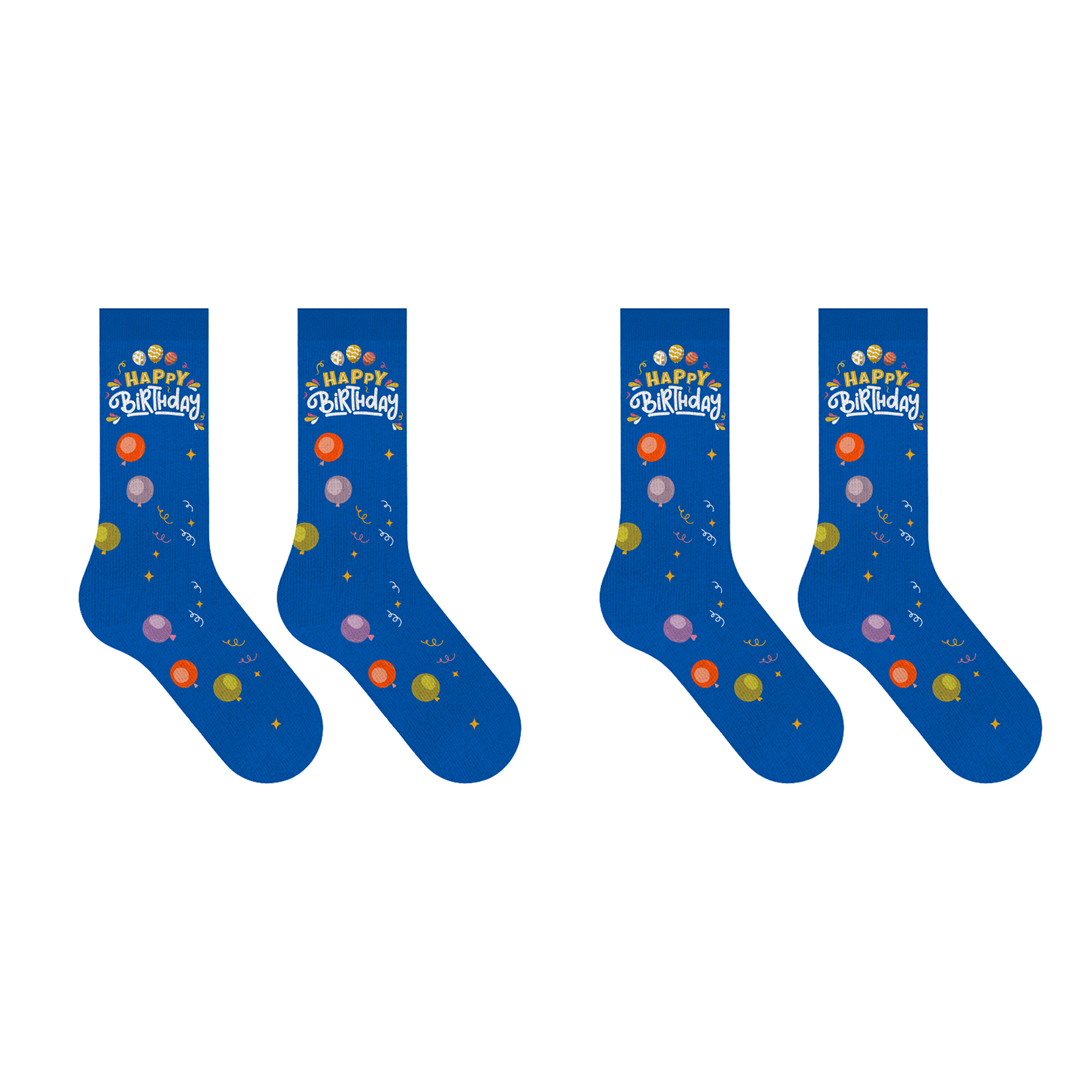 Greeting Card with Fun Crew Length Novelty Socks (2-Pack) - Birthday