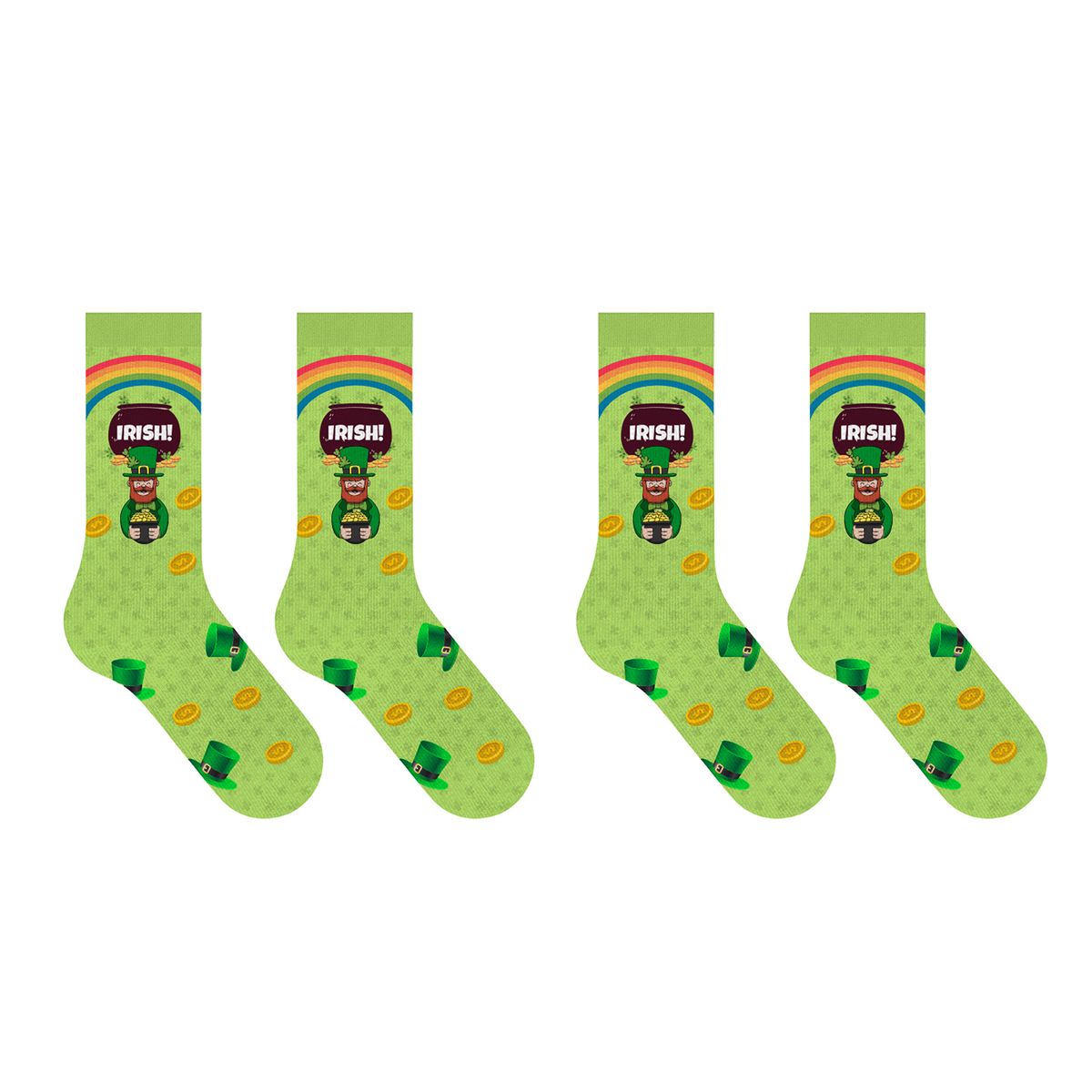 Greeting Card with Fun Crew Length Novelty Socks (2-Pack) - Irish