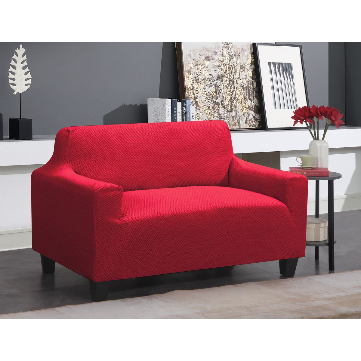 Super Stretch Chair, Loveseat, or Sofa Slipcover - Love Seat Burgundy