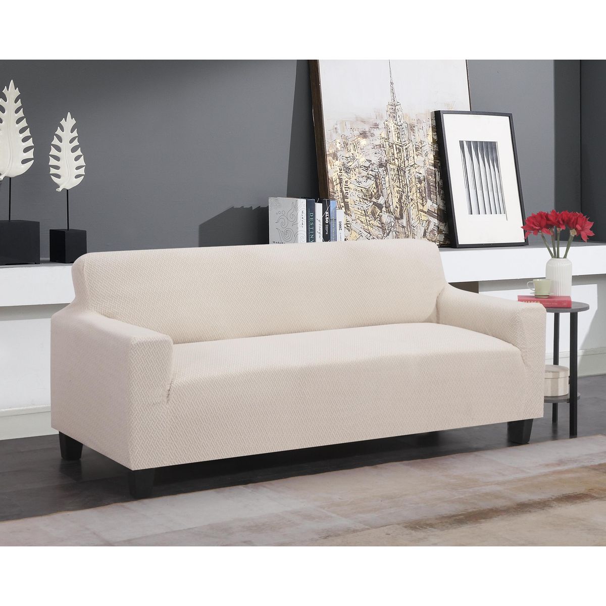 Super Stretch Chair, Loveseat, or Sofa Slipcover - Sofa Beige