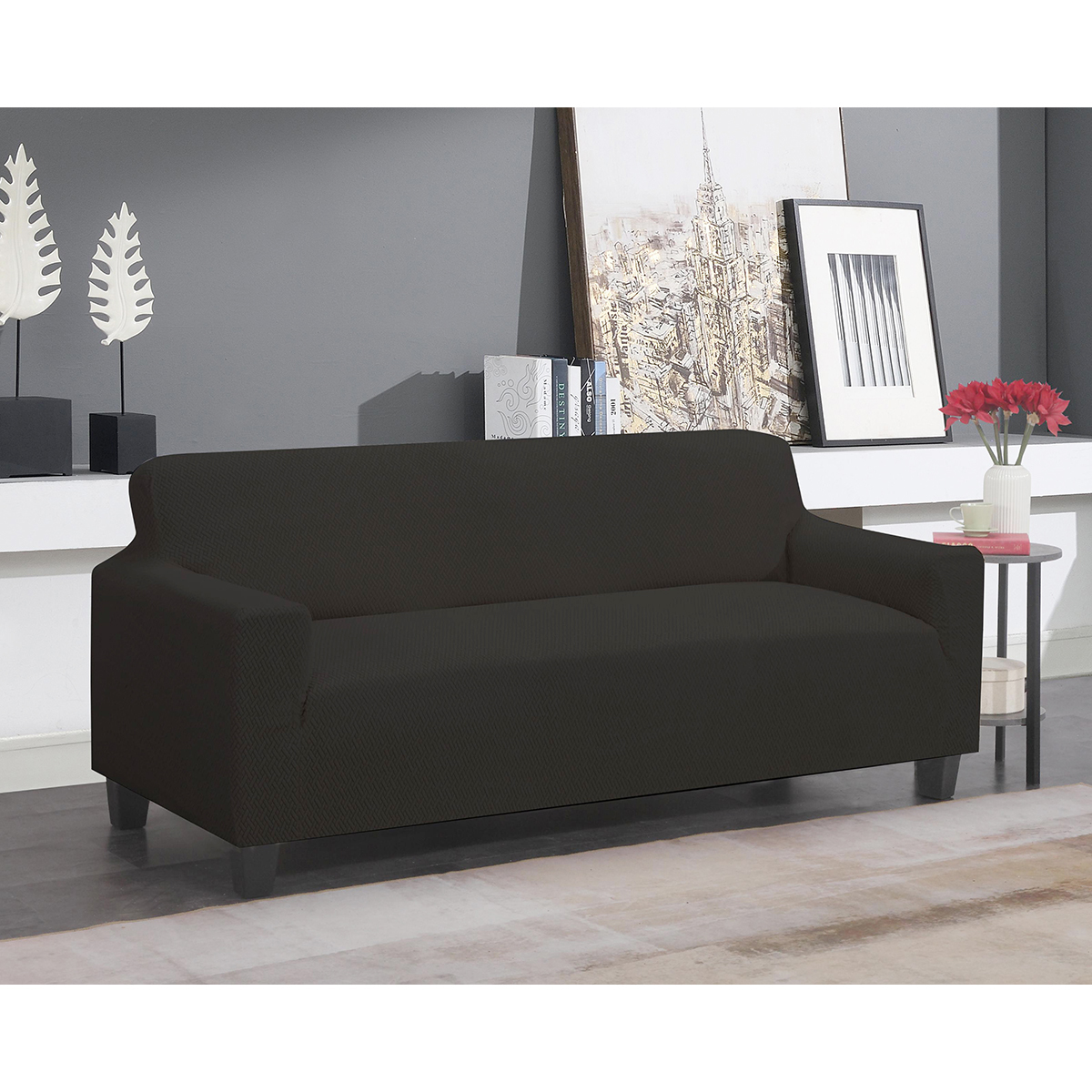 Super Stretch Chair, Loveseat, or Sofa Slipcover - Sofa Black