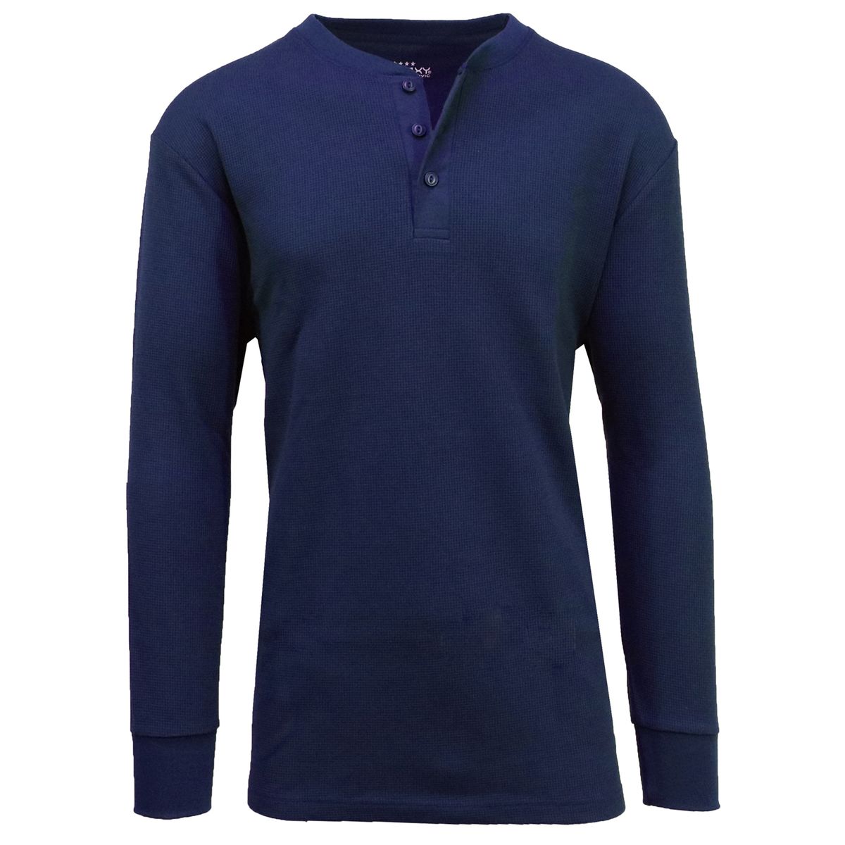 Men's Long Sleeve Henley Thermal Shirts (1 or 2-Pack) - 2X-Large - Navy