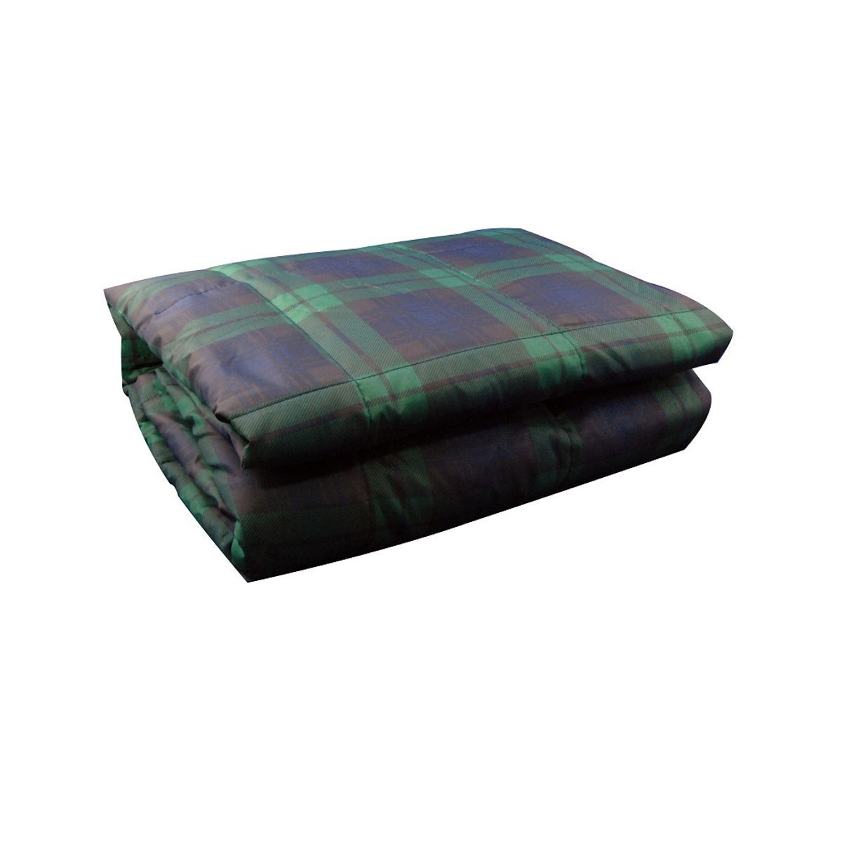 50 x 60Inch Lightweight Outdoor Throw with Storage Bag  Green Plaid